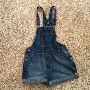 Denim short overalls, gap